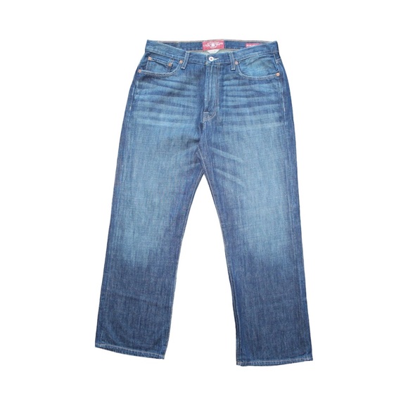 Lucky Brand Relaxed Straight Classic American Style Denim Blue Jeans - Picture 3 of 12